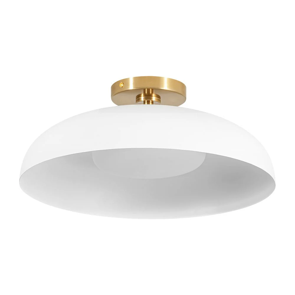 Wide Iron Dome Dimmable LED Semi Flush Ceiling Light - Image 19