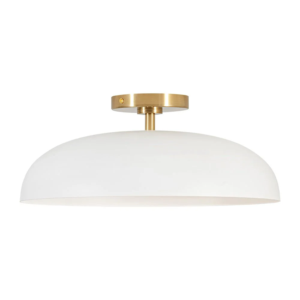 Wide Iron Dome Dimmable LED Semi Flush Ceiling Light - Image 20