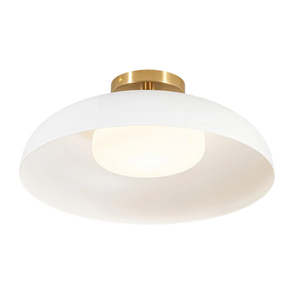 Wide Iron Dome Dimmable LED Semi Flush Ceiling Light - Image 21