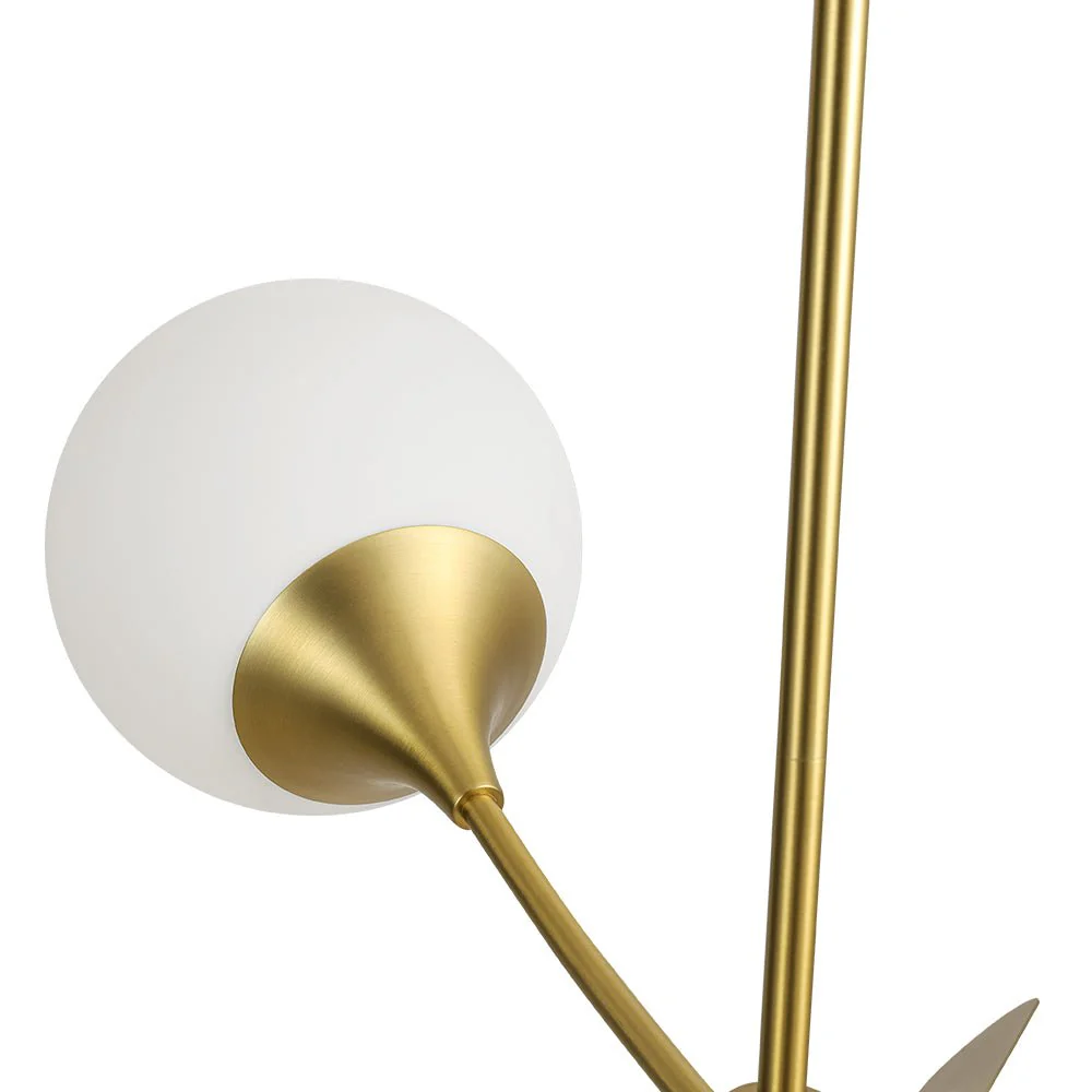 Wind-Vane Tiered 3-Light Opal Glass Globe Sputnik Chandelier - Image 11