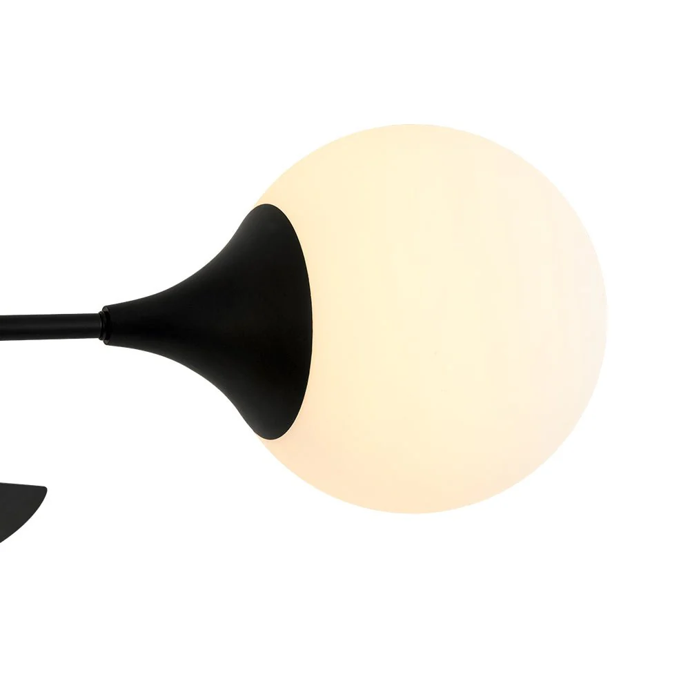 Wind-Vane Tiered 3-Light Opal Glass Globe Sputnik Chandelier - Image 27