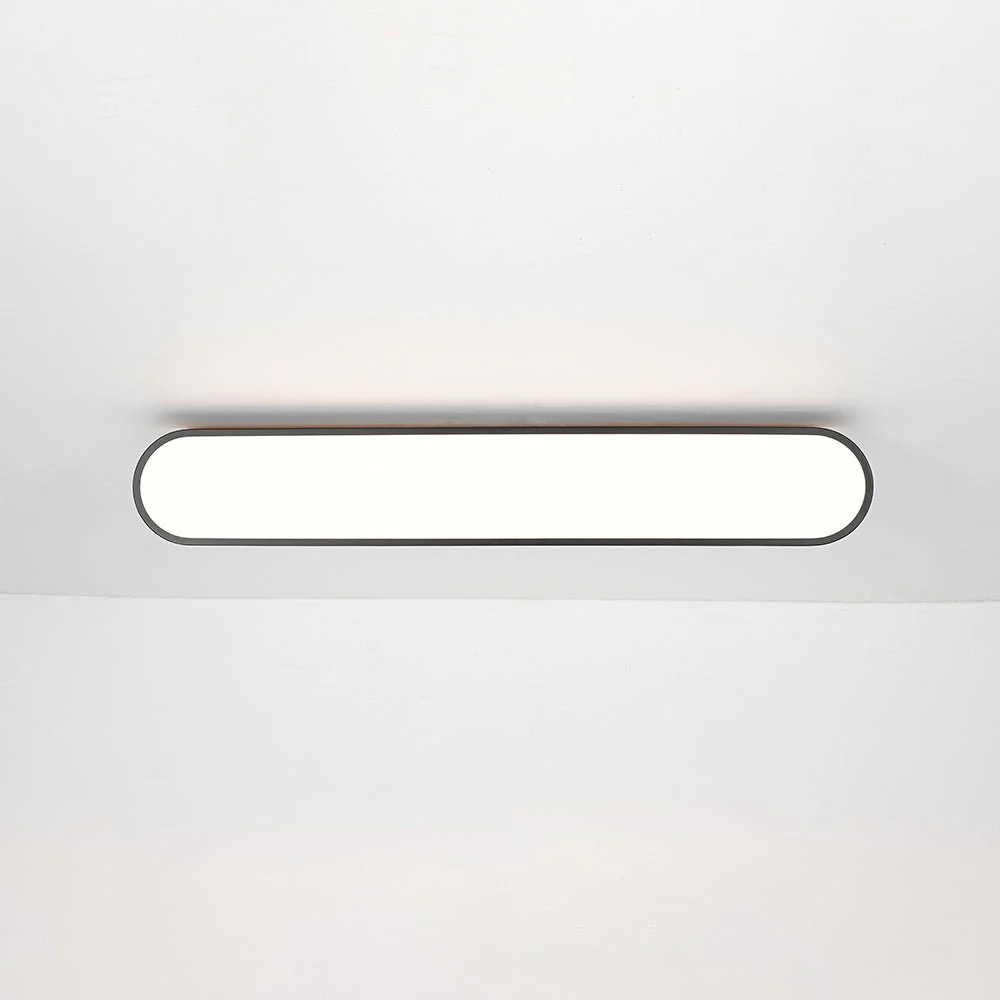 Wood Accent Oval Dimmable LED Flush Mount Ceiling Light - Image 13