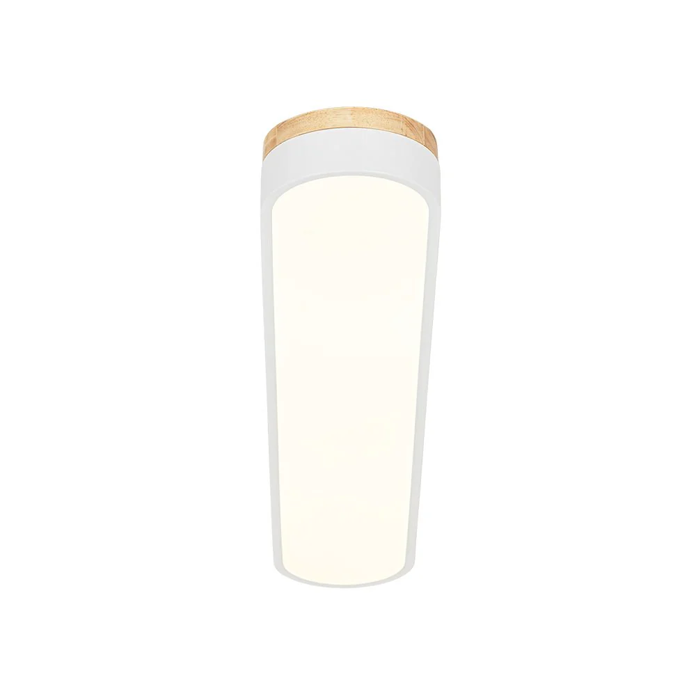 Wood Accent Oval Dimmable LED Flush Mount Ceiling Light - Image 15