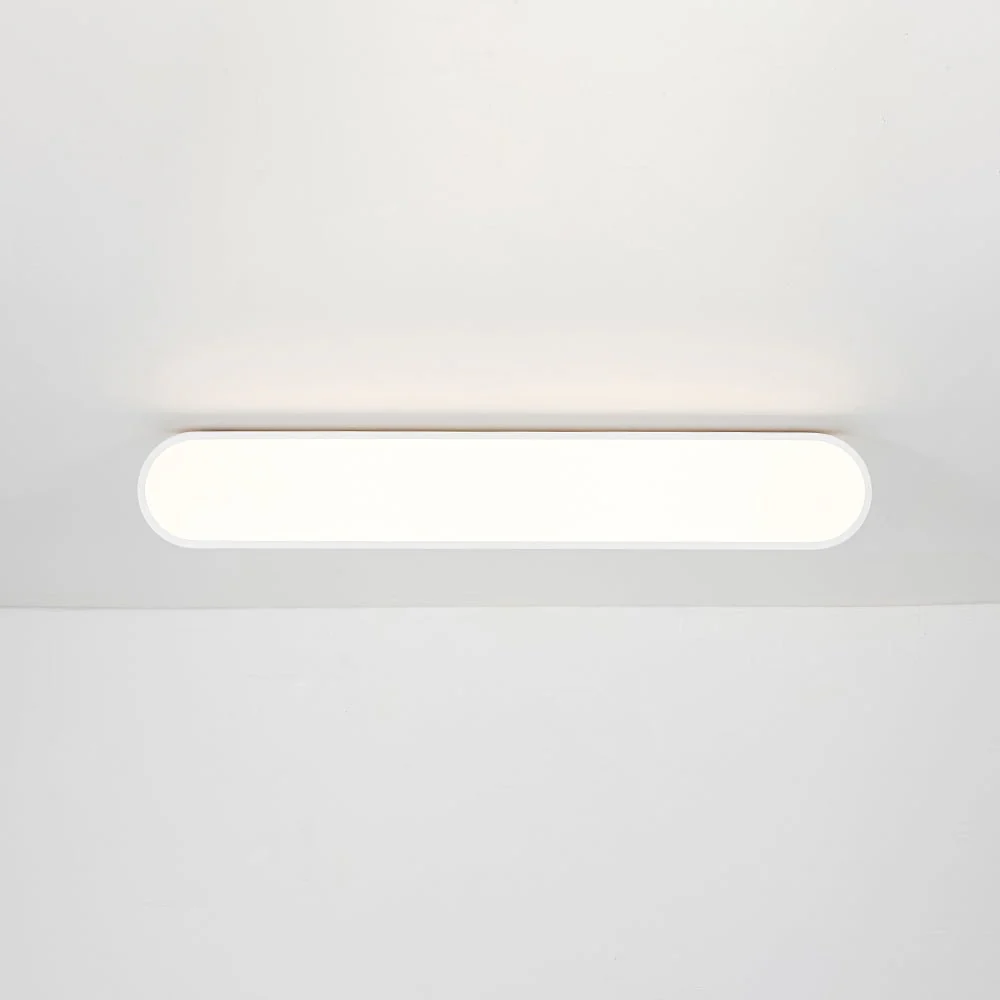 Wood Accent Oval Dimmable LED Flush Mount Ceiling Light - Image 22