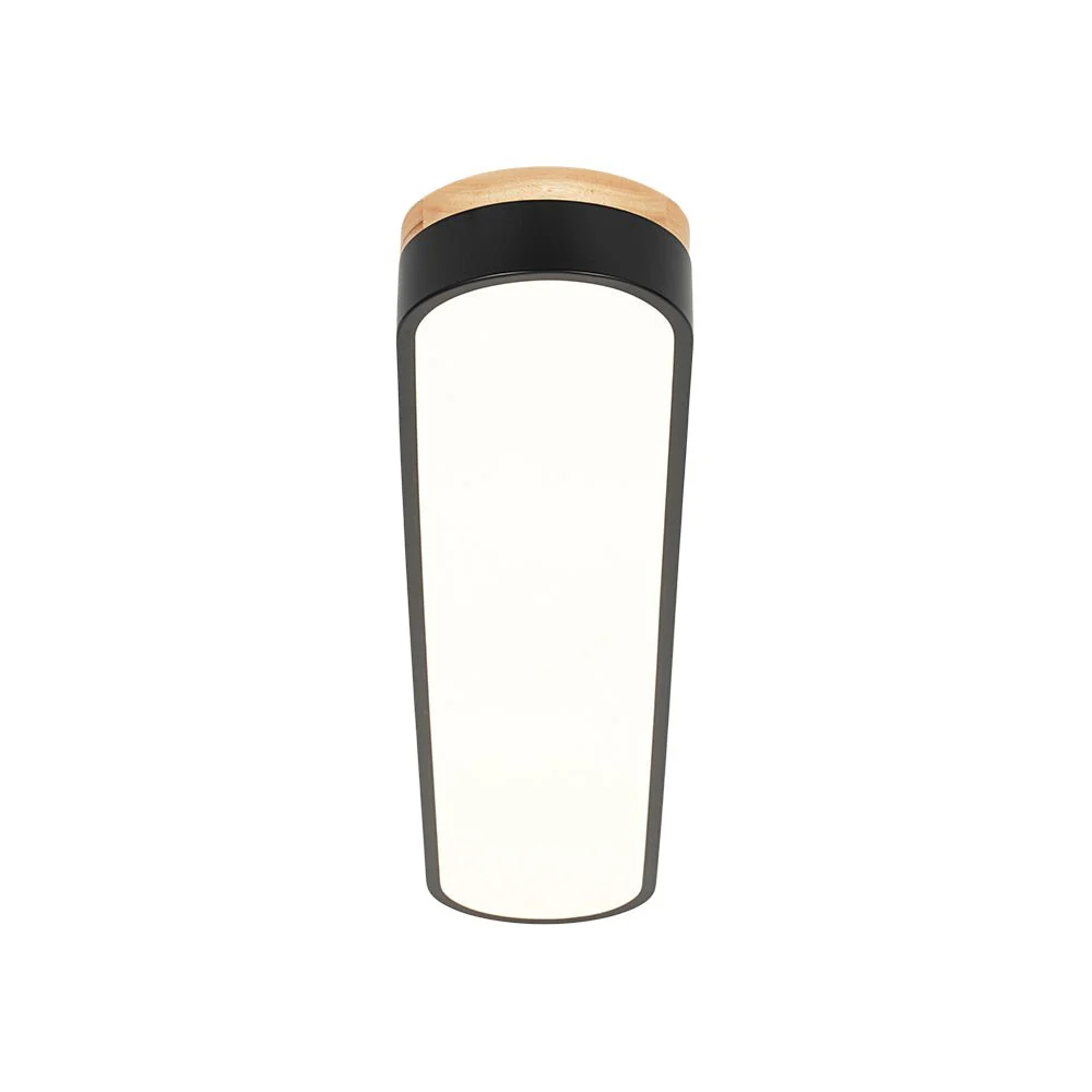 Wood Accent Oval Dimmable LED Flush Mount Ceiling Light - Image 9