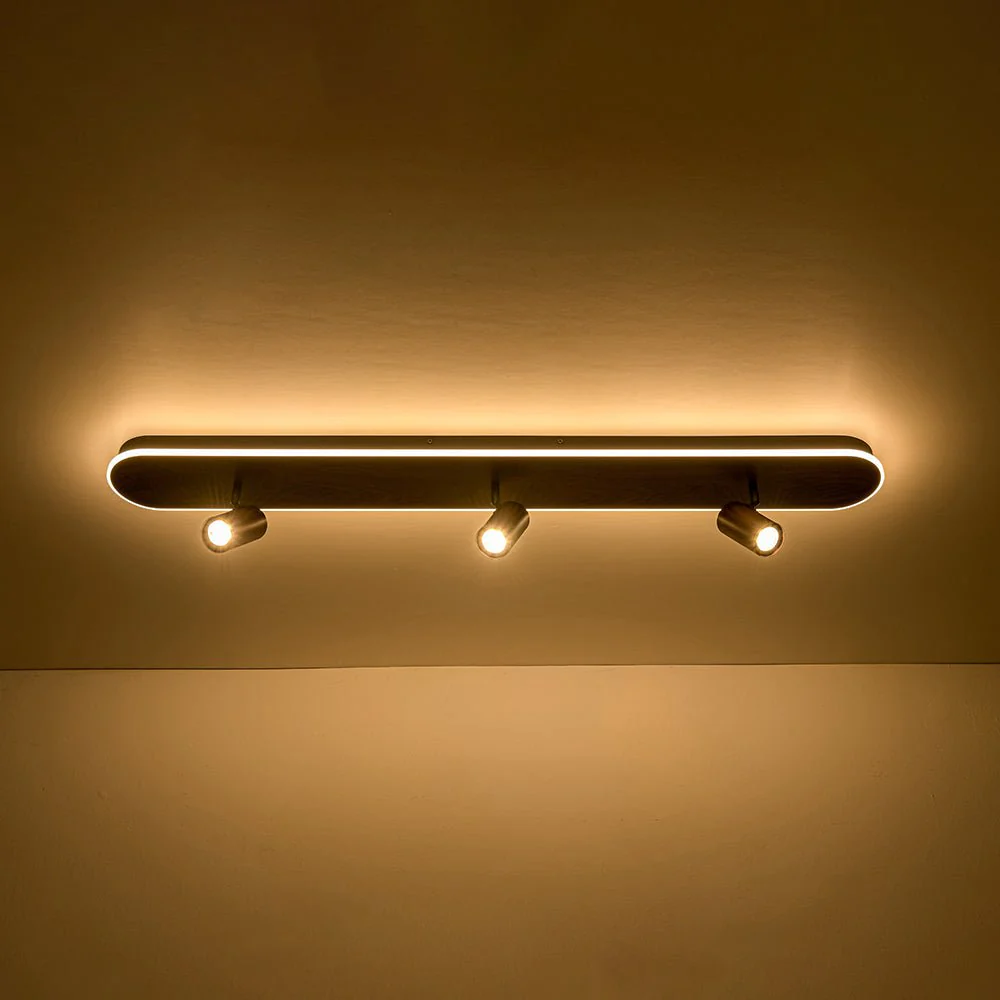 Wood Oval LED Adjustable Spotlight Ceiling Track Light - Image 17