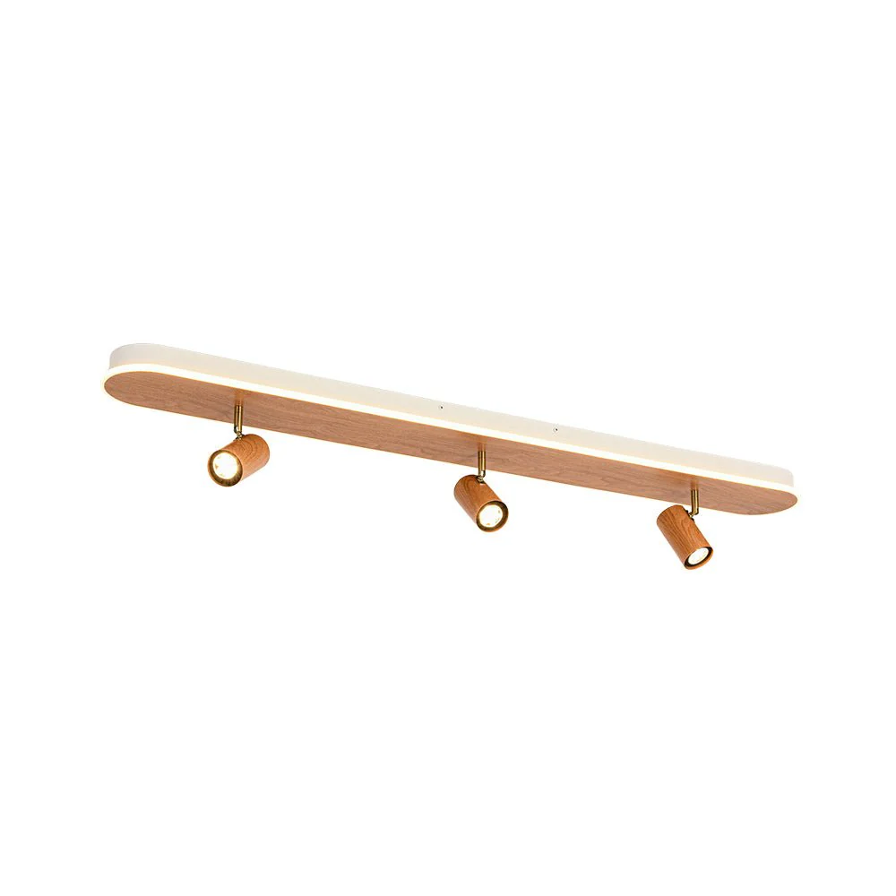 Wood Oval LED Adjustable Spotlight Ceiling Track Light - Image 18