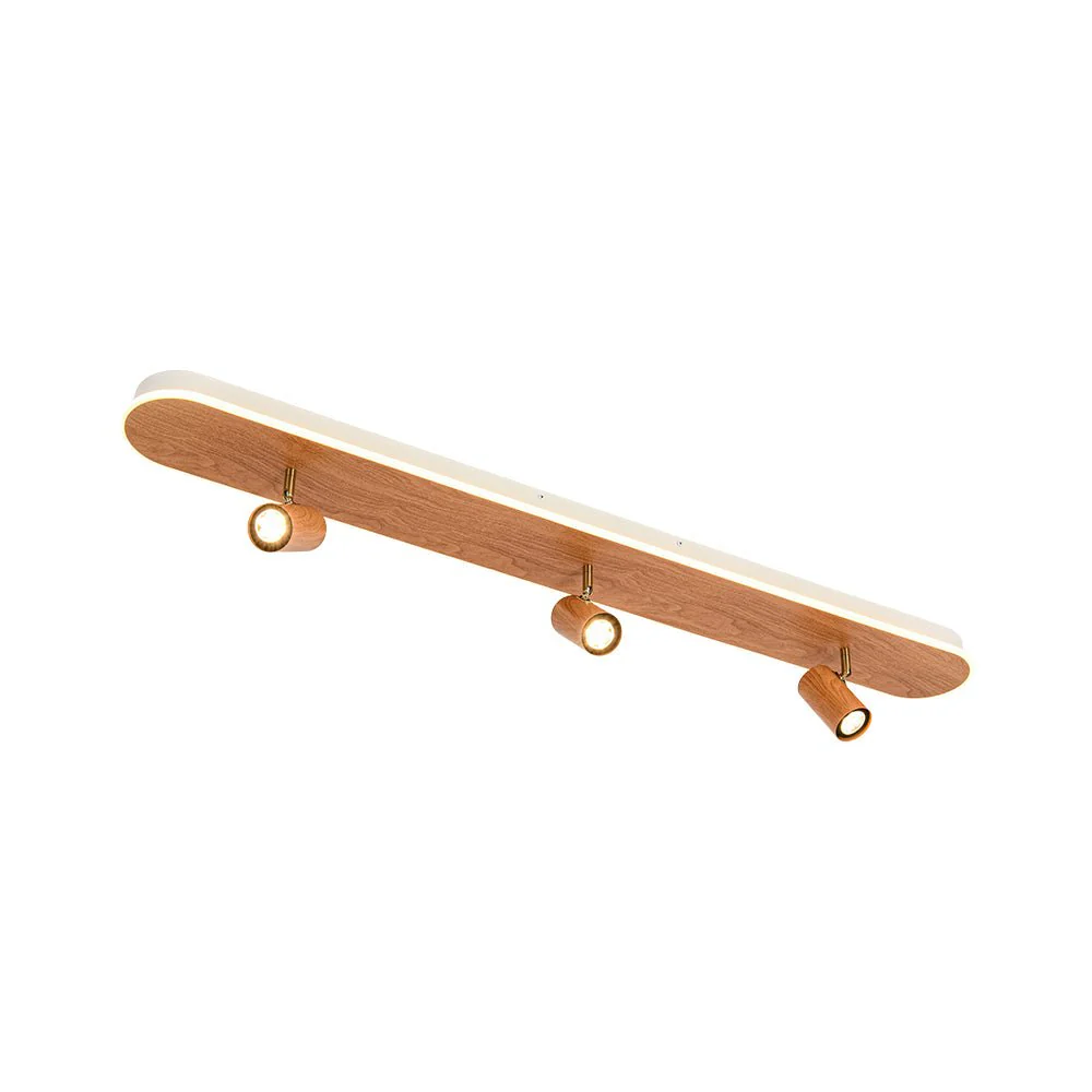 Wood Oval LED Adjustable Spotlight Ceiling Track Light - Image 19